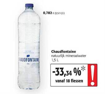 Colruyt Chaudfontaine Natuurlijk Mineraalwater aanbieding