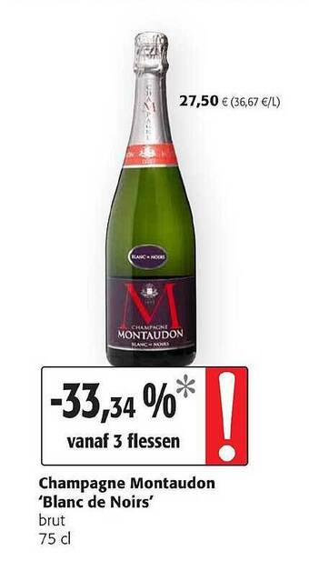 Colruyt Champagne Montaudon 'blanc De Noirs' Brut aanbieding