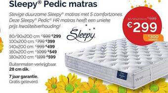 Sleepworld Sleepy Pedic Matras aanbieding