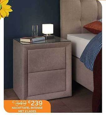 Sleepworld Nachttafel Intense Met 2 Lades aanbieding