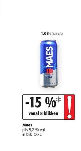 Colruyt Maes Pils 5.2% Vol aanbieding