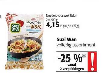 Colruyt Suzi Wan Noedels Voor Wok Udon aanbieding