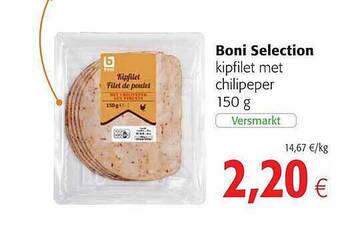 Colruyt Boni Selection Kipfilet Met Chilipeper aanbieding