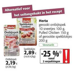 Colruyt Herta Ontbijtspek Spekblokjes aanbieding