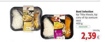Colruyt Boni Selection Kip Tikka Masala Kip Curry Of Kip Zoetzure Saus aanbieding