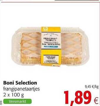 Colruyt Boni Selection Frangipanetaartjes aanbieding