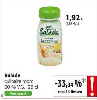 Colruyt Balade Culinaire Room 20% V.g. aanbieding