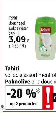 Colruyt Tahiti Douchegel Kokos Water aanbieding