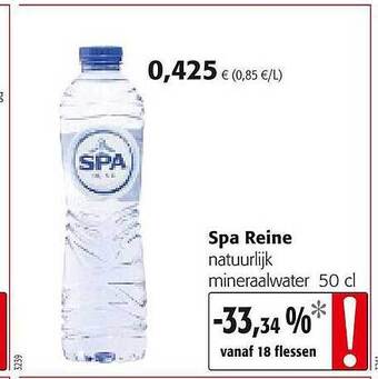 Colruyt Spa Reine Natuurlijk Mineraalwater aanbieding