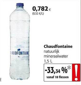 Colruyt Chaudfontaine Natuurlijk Mineraalwater aanbieding
