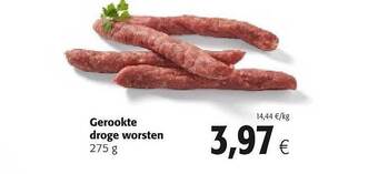 Colruyt Gerookte Droge Worsten aanbieding