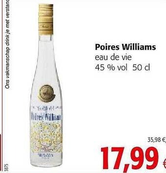 Colruyt Poires Williams Eau De Vie aanbieding