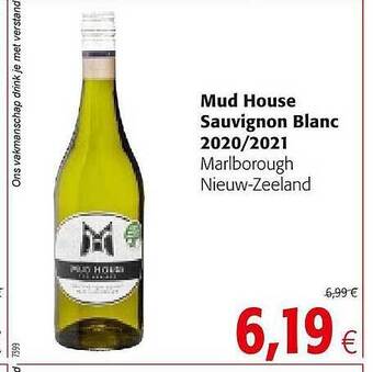Colruyt Mud House Sauvignon Blanc 2020 2021 Marlborough Nieuw-zeeland aanbieding