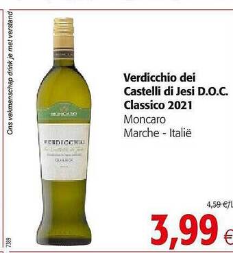 Colruyt Verdicchio Dei Castelli Di Jesi D.o.c. Classico 2021 Moncaro Marche - Italië aanbieding
