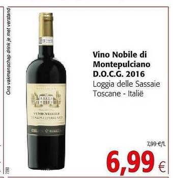 Colruyt Vino Nobile Di Montepulciano D.o.c.g. 2016 Loggia Delle Sassaie Toscane - Italië aanbieding
