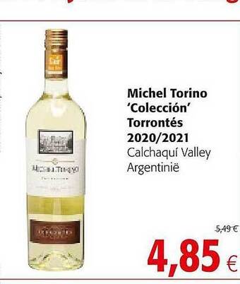 Colruyt Michel Torino 'colección' Torrontés 2020 2021 Calchaquí Valley Argentinië aanbieding