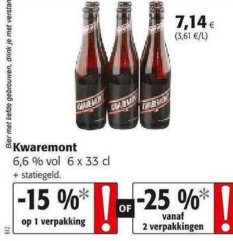 Colruyt Kwaremont 6.6% Vol aanbieding