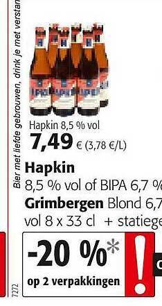 Colruyt Hapkin 8.5% Vol aanbieding