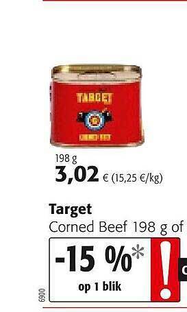 Colruyt Target Corned Beef aanbieding