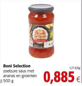 Colruyt Boni Selection Zoetzure Saus Met Ananas En Groenten aanbieding
