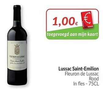 Intermarché Lussac saint-emilion fleuron de lussac rood aanbieding