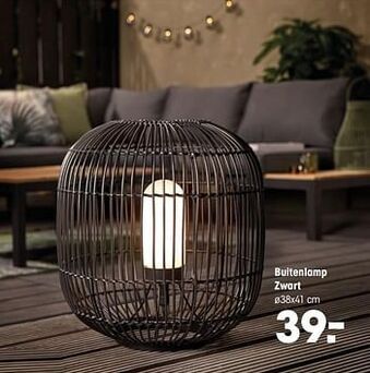 Buitenlamp zwart