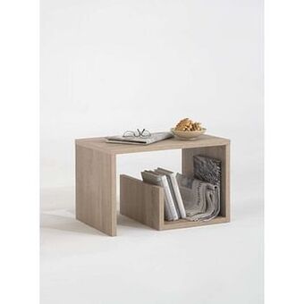 Leen Bakker Bijzettafel Mike - eikenkleur - 36x59x38 cm - Leen Bakker aanbieding