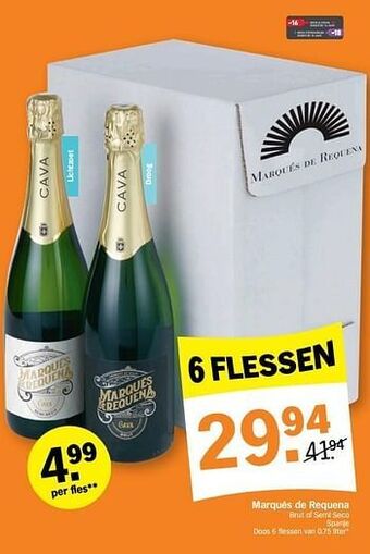Albert Heijn Marqués de requena brut of semi seco spanje aanbieding