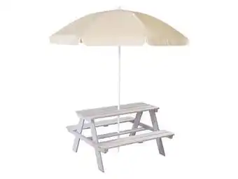 Lidl roba Picknicktafel voor kinderen, met parasol aanbieding