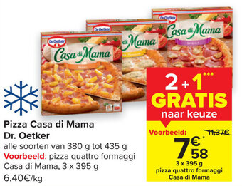Carrefour Pizza Casa di Mama Dr. Oetker aanbieding