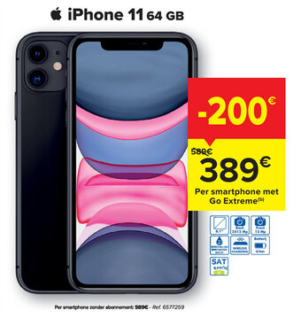 Carrefour iPhone 11 64 GB aanbieding