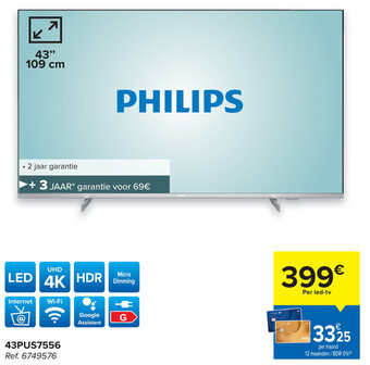 Carrefour Philips 43PUS7556 aanbieding