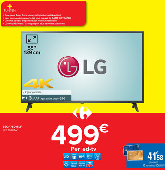 Carrefour LG 55UP75006LF aanbieding