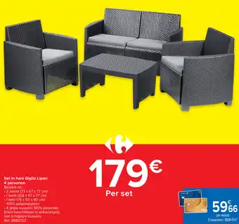 Carrefour Set in hars Giglio Lipari 4 personen aanbieding