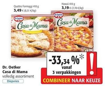 Colruyt Dr. oetker casa di mama volledig assortiment aanbieding