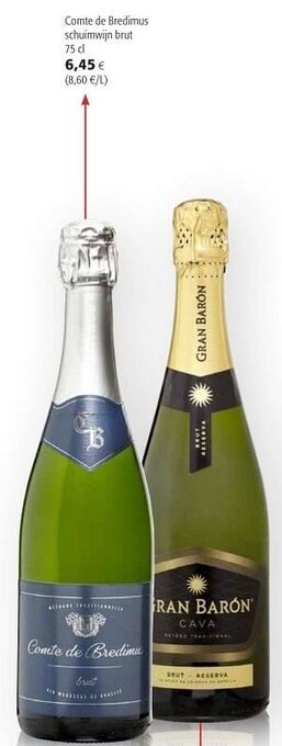 Colruyt Comte de bredimus schuimwijn brut aanbieding