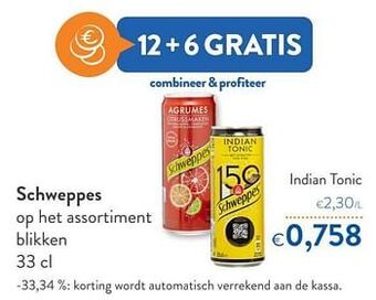 OKay Schweppes indian tonic aanbieding