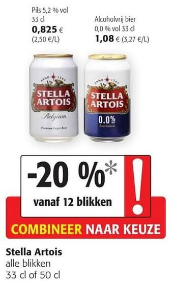 Colruyt Stella artois alle blikken aanbieding