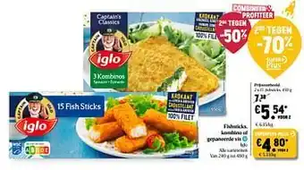 Delhaize Iglo fishsticks aanbieding