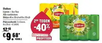 Delhaize Ijsthee lipton ice tea green aanbieding