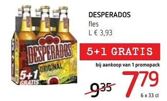 Spar Colruyt Desperados fles aanbieding