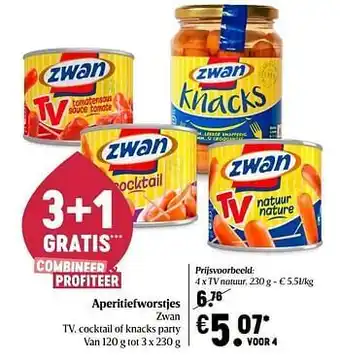 Aperitiefworstjes zwan tv natuur