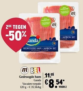 Delhaize Gedroogde ham ganda aanbieding