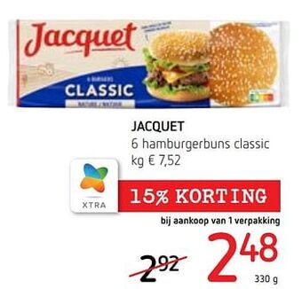 Spar Colruyt Jacquet 6 hamburgerbuns classic aanbieding
