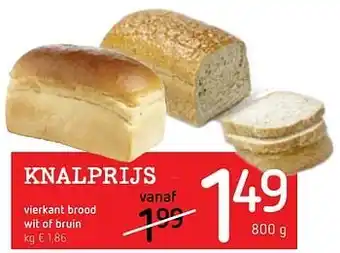 Spar Colruyt Vierkant brood wit of bruin aanbieding