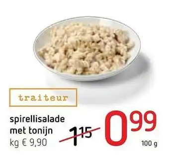 Spirellisalade met tonijn
