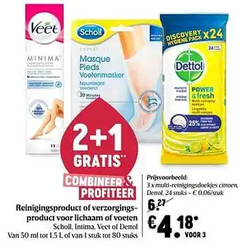 Delhaize Multi-reinigingsdoekjes citroen, dettol aanbieding
