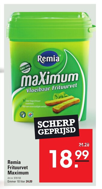 Sligro Remia Frituurvet Maximum aanbieding