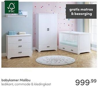Baby & Tiener Babykamer malibu aanbieding