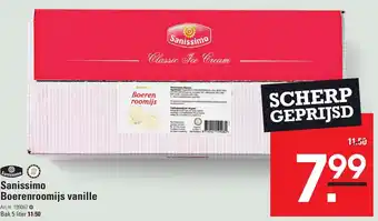 Sligro Sanissimo Boerenroomijs vanille aanbieding